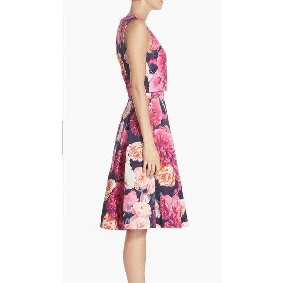 Eliza J Floral Crop Top and Skirt Set - Picture 2 of 14